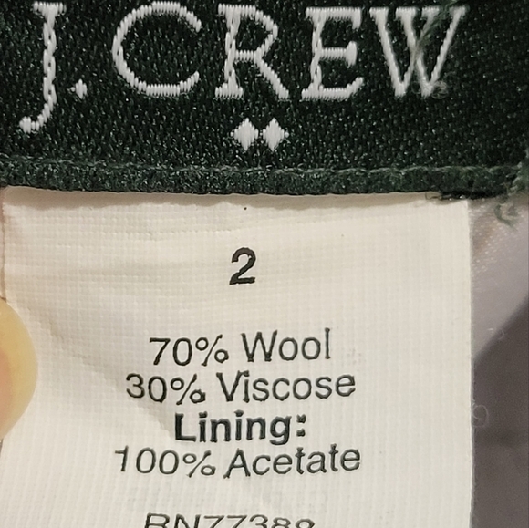 J.CREW Grey Wool Blend Pencil Skirt Sz 2 - Picture 5 of 7